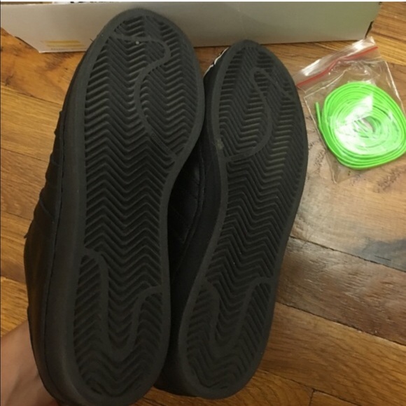 Adidas Women's Black and Gold Sneakers - Picture 2 of 5